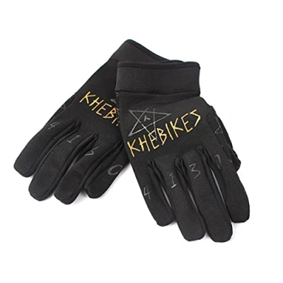 Image of KHE 4130 BMX Gloves Dirt Jump MTB Scooter Black Size XL