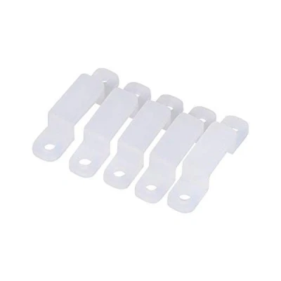 Image of Zerodis Strip Light Mounting Bracket Clip, 8/10/12mm Silicone Holder Clip for Fixing Waterproof SMD 3528 5050 1210 RGB LED 100 pcs(12mm)