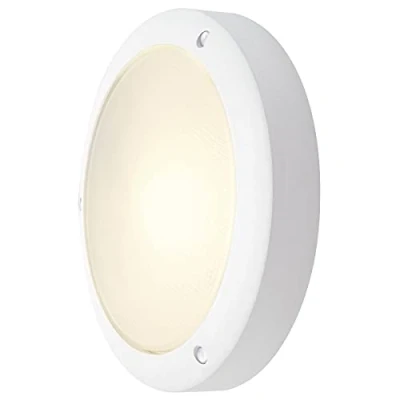 Image of SLV Bulan/Illumination for Walls, Paths, entrances, LED, Surface Mounted Outdoor Light, Garden lamp, Ceiling spot / E14 IP44 60W White, Aluminium, 60 W