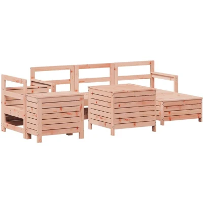 Image of vidaXL 7 Piece Garden Sofa Set Solid Wood Douglas Fir