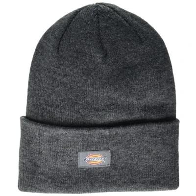 Image of Dickies Men&#039;s Cuffed Beanie Hat, Grey, One Size