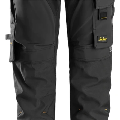 Image of Snickers AllroundWork 4 way Stretch Trousers Black/Black 112