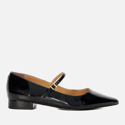 Image of Dune London Womens Ladies Hastas Pointed Patent Mary Janes Black Size UK 3
