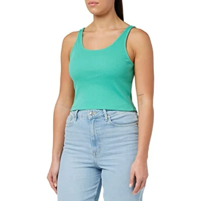 Image of ONLY Women&#039;s ONLNESSA S/L Short TOP JRS Vest, Marine Green, M