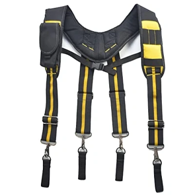 Image of Candeon Tool Belt Suspenders Braces, Heavy Duty Work Braces Hanging Bag Electrician Suspension Rig Straps Adjustable for Carpenter
