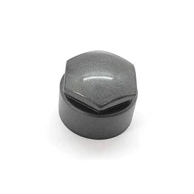 Image of Partsdealers Wheel Nut Covers Durable Bolt Caps (1, Glossy Dark Grey, 17mm HEX)