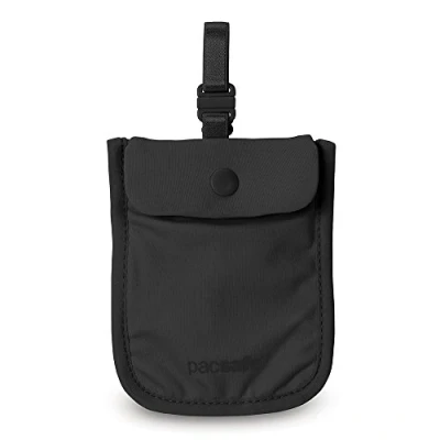 Image of Pacsafe Coversafe S25 Bra Pouch Canvas &amp; Beach Tote Bag, 11 cm, Black