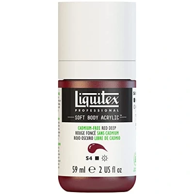 Image of Liquitex Acrylic Paint, Cadmium Free red Dark, 59 ml (Pack of 1)