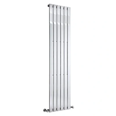 Image of Milano Alpha Chrome Vertical Single Flat Panel Radiator 1800mm x 450mm
