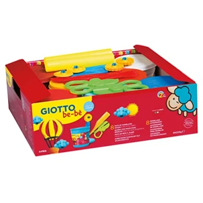 Image of GIOTTO be bè Modelling Dough SchoolPack, 8 x 220g Colours, Tools Included, Ideal for Children and Schools