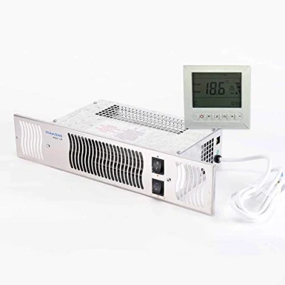 Image of Bidex Diamond 1.9kw Stainless Steel Electric Kitchen Plinth Heater with Programable Timer &amp; Room Thermostat