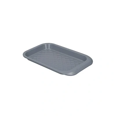 Image of MasterClass Smart Ceramic Baking Tray with Robust Non Stick Coating, Carbon Steel, 23 x 15cm Small Stackable Cookie Sheet, Grey