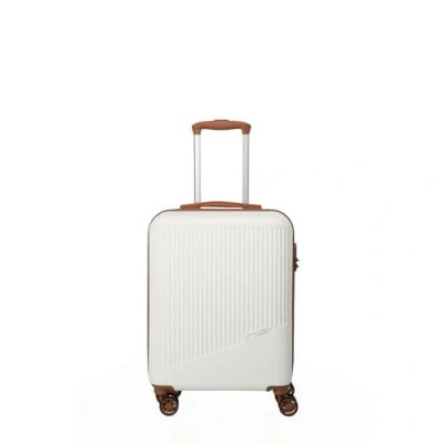 Image of Travelite Bali Series 4 Wheel Suitcase Set 3 Pieces Sizes L/M/S, Luggage ABS Hard Shell Trolleys, Cognac, Trolley Handgepäck (55 cm), Hand with Wheels