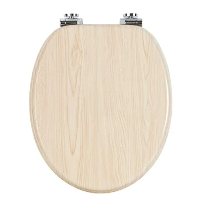 Image of WOLTU Wooden Toilet Seat, Soft Close WC Seat with Strong Hinge Ideal for Standard