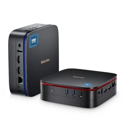 Image of Blackview Mini PC, 2025 Intel Twin Lake N150 (Beats N97/N100, up to 3.60 GHz), 16GB RAM 512GB M.2 SSD Gaming 4K UHD Dual HDMI, 5G WiFi, Gigabit Ethernet, Computer for Office/Home