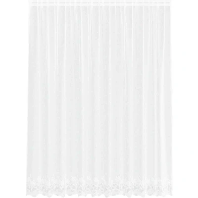 Image of Lace Curtain with Curtains Floral White 300 x 245 cm Polyester Vidaxl