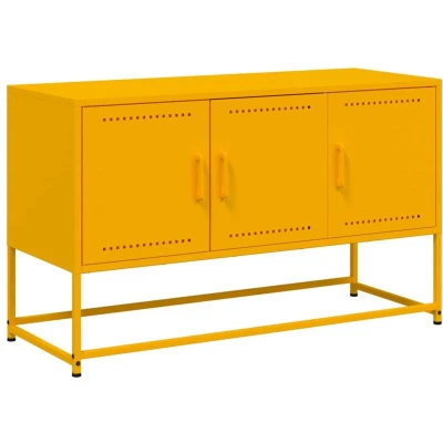 Image of vidaXL TV Cabinet Mustard Yellow 100.5x39x60.5 cm Steel