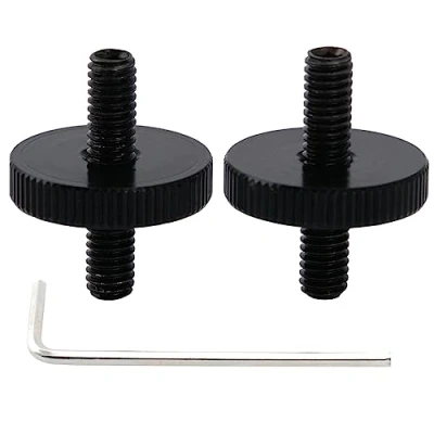 Image of Musiclily Pro M4 Metric ABR 1 Tune o matic Bridge Mounting Stud Posts for Epiphone Les Paul Style Electric Guitar, Black (Set of 2)