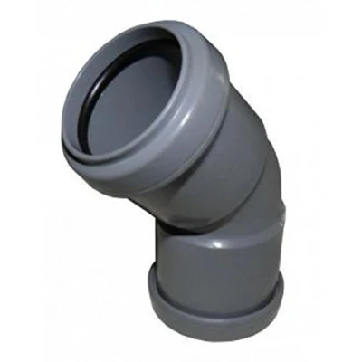 Image of FLOPLAST 50mm Grey Pushfit 135 Degree Waste Pipe Bend