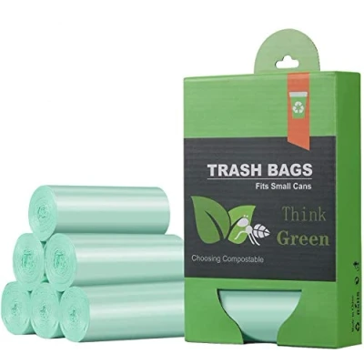 Image of IceFrog Bin Liners for Compost Containers, 4.5 Litres, 5 Rolls, 125 Pieces, Kitchen Food Bags, 100% Biodegradable Bags with Certification
