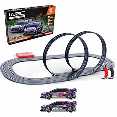 Image of Ninco WRC Hybrid Boost 1/50 Scale Slot Circuit and 320 cm Course, Includes Two Ford Puma Vehicles from the 2022 World Championship, 3 years (91019)