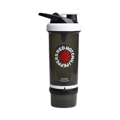 Image of Smartshake Revive Red Hot Chili Peppers Protein Shaker Bottle With Storage 750ml Shake Bottles Merchandise Gift Cup, Guitar Gifts for Men, Rock Band Collection