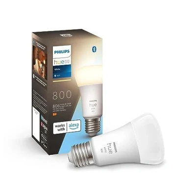 Image of Philips Hue White A60 Smart LED Light Bulb [E27 Edison Screw] for Home Indoor Lighting with Amazon Echo and Alexa