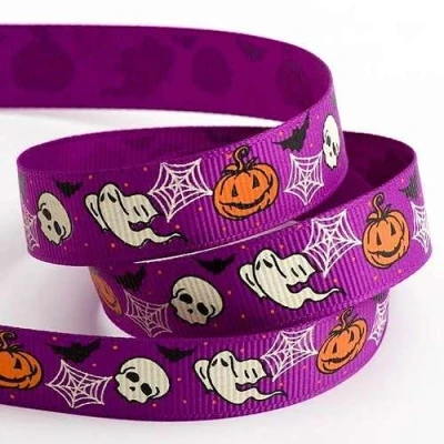 Image of Spooky Halloween Ribbon 16mm Wide (1 Metre)