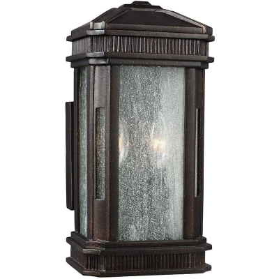 Image of Federal 2 Light Outdoor Small Wall Lantern Bronze IP44, E14