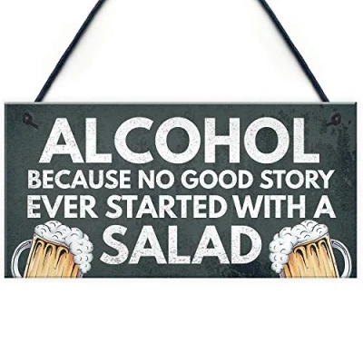 Image of RED OCEAN Vodka Gin Beer Gifts Funny Alcohol Sign Man Cave Home Bar Pub Garden Hanging Plaque
