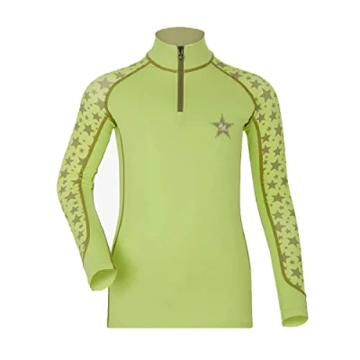Image of LeMieux Mini Base Layer Top My Long Sleeve Athletic Thermal Shirts Equestrian Apparel &amp; Gear for Horseback Riding (Kiwi/7 8 Years)