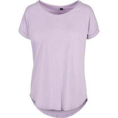 Image of Build Your Brand Women&#039;s Ladies Long Slub Tee T Shirt, Softsalvia, Large