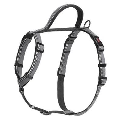 Image of HALTI Walking Harness, Size Medium, Black, Best Lightweight Dog Harness with Handle, Reflective &amp; Adjustable, Ideal For Puppy Walks, Small, Medium Large Dogs