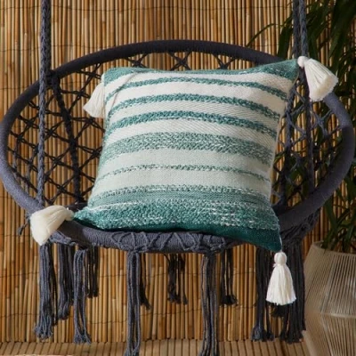 Image of Drift Home Grayson Outdoor Eco Friendly Filled Cushion 43 x 43cm in Green