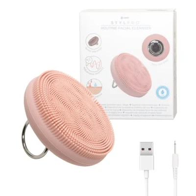 Image of STYLPRO Sonic Facial Cleansing Device: Silicone Massager with Vibration. Rechargeable, Waterproof, Adjustable Exfoliator and Scrubber. Removes Makeup, Dirt, Dead Skin Cells. Travel Friendly