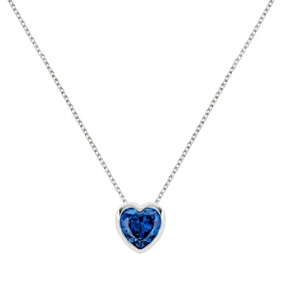 Image of RADLEY Ladies Sterling Silver Blue Heart Stone Necklace RYJ2387