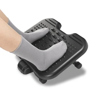 Image of Kensington Adjustable Ergonomic foot rest SoleMassage under desk for improved posture, siatica and orthopedic relief with stimulating massage surface Black (56155EU)