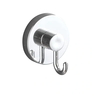 Image of WENKO 20900100 Vacuum Loc® hook set of 2, fixing without drilling, Acrylonitrile Butadiene Styrene (ABS), 6 x 6.7 5 cm, Chrome