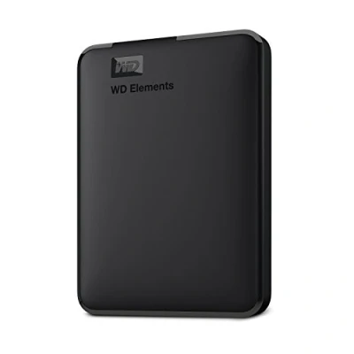 Image of WD 5TB Elements portable external hard drive, USB 3.0 interface, storage, Plug and Play, SuperSpeed 3.2 Gen 1, Formatted for PC Mac, Black