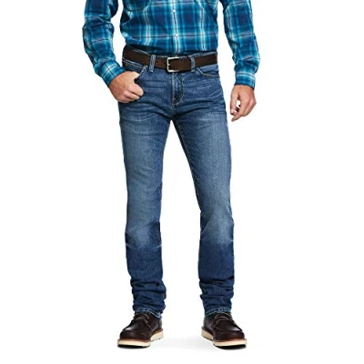 Image of ARIAT Denim M8 Modern Low Rise Slim Leg Light Blue Mens Decateur Jeans 10031914