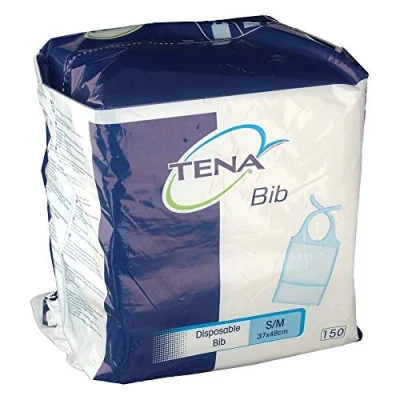 Image of Tena SCAHP720511 Bib Bibs S/M 37 cm X 48 Pack 150