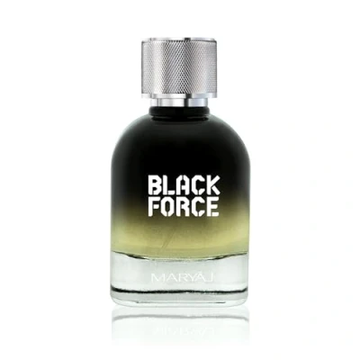 Image of MARYAJ BLACK FORCE Eau De Parfum for Men EDP 100ml Citrus &amp; Aromatic Blend with Floral, Spicy, Woody, Musky Mossy Notes 100 ml Premium Fragrance Long Lasting Scent Him