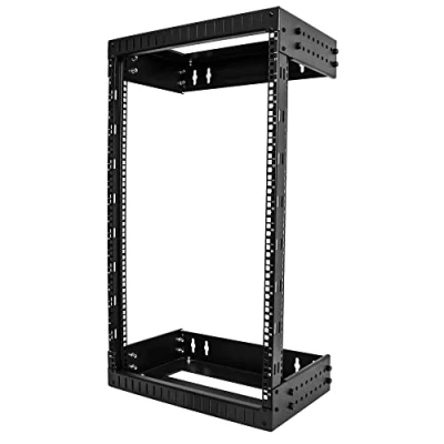 Image of StarTech.com 2 Post 18U Heavy Duty WALL Mount Network Rack, 19&quot; Open Frame Server Rack with Adjustable Depth, Data for IT / AV Patch Panel Computer Equipment (RACK 20 OA)