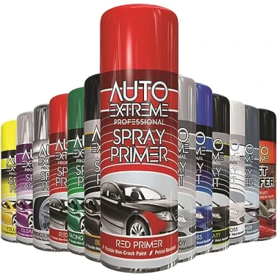 Image of AlezyB 1 x Auto Extreme Red Primer Spray Paint 400ml Professional Quality, Perfect Finish Multipurpose Aerosol for Cars, Bikes,Vans, Metal, Wood