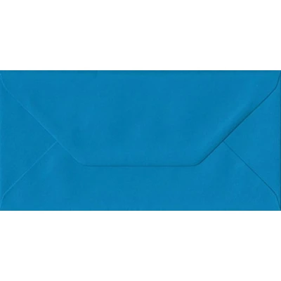 Image of Kingfisher Blue DL 110mm x 220mm Gummed Colour Business Envelopes 100gsm (Pack of 100)