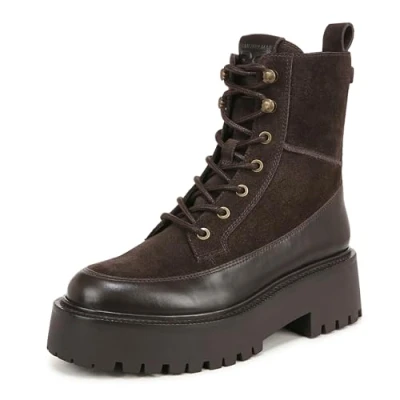 Image of Sam Edelman Shoes for Women Elliot Flat Ankle Boots Medium Fit Brown UK 7