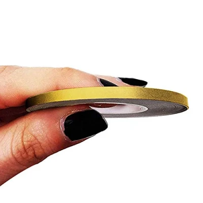 Image of 4R Quattroerre.it 10450 Trim Stripes Adhesive Strips for Cars, Gold, 3 mm x 10 mt