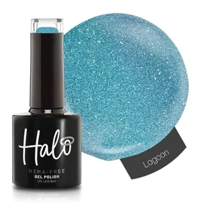 Image of Halo Gel Polish 8ml Lagoon. UV/LED Nail Polish, Long Lasting &amp; Easy To Apply. Soak Off Art Colours For Manicure Pedicure. Professional Home Use.