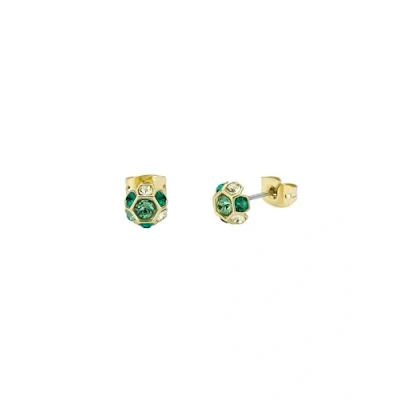 Image of Ted Baker Gemme Crystal Gem Cluster Stud Earrings for Women (Gold/Green Multi Crystal)