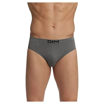 Image of DIM Men&#039;s Micro Seamless x2 Brief, Black/Gray, M